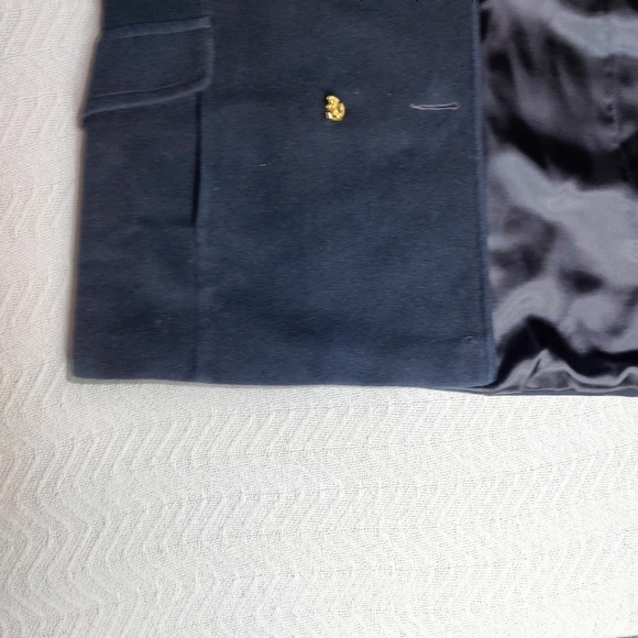 St.John Coat Collection by Marie Gray Pea Coat Black Cashmere Wool Blend size 16 - Picture 7 of 14